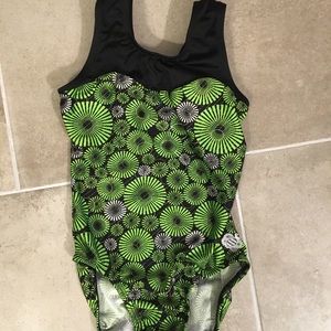 green bumble bee leotard
